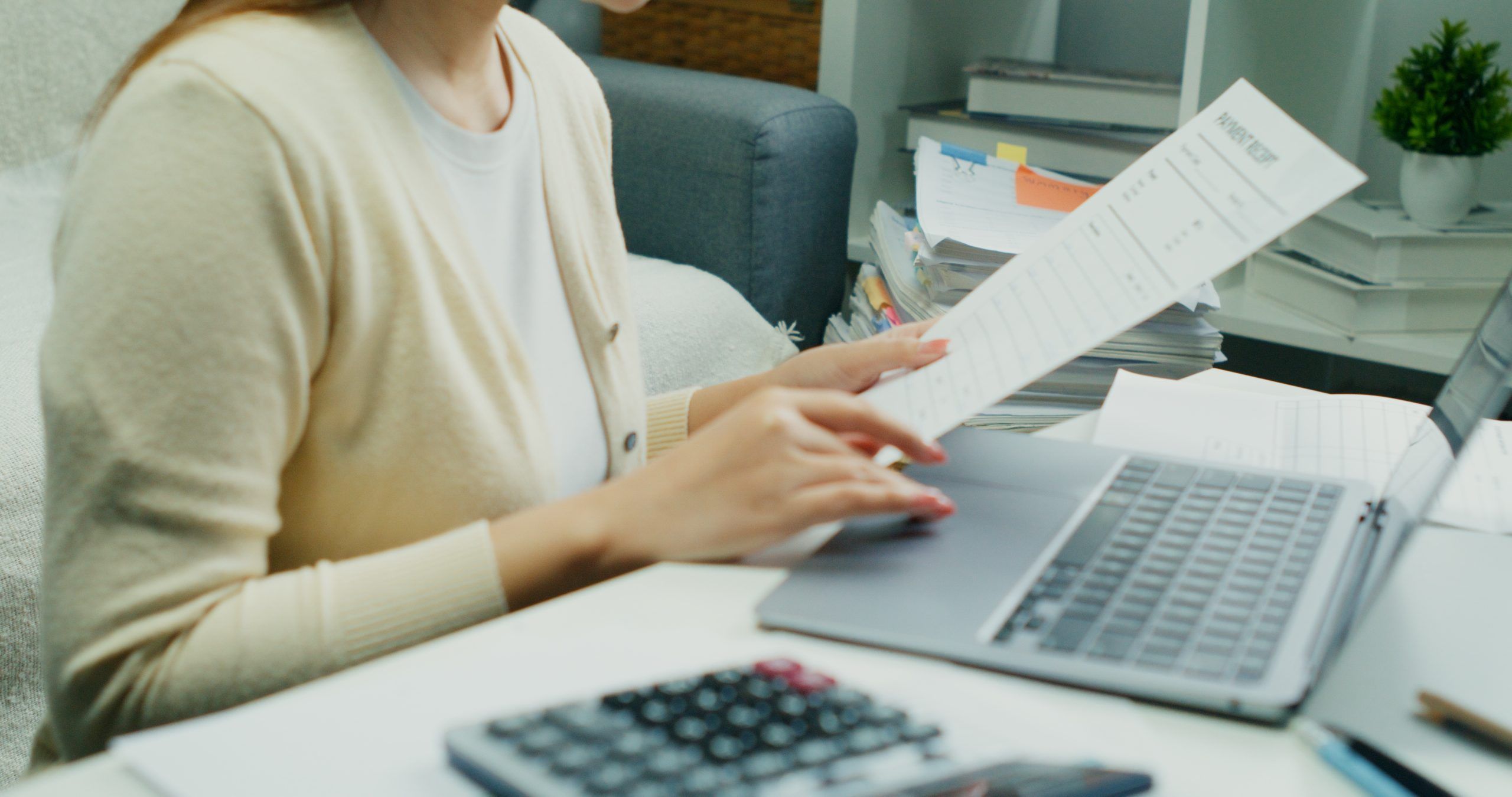 Individual Reviewing Financial Reports.